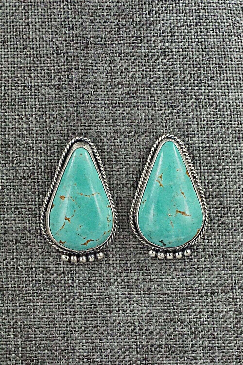 Turquoise & Sterling Silver Earrings - Rena Begay