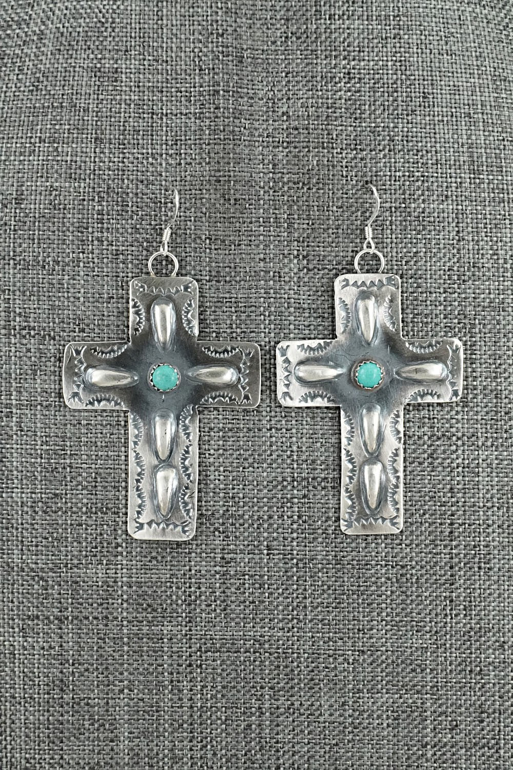 Turquoise & Sterling Silver Earrings - Tim Yazzie