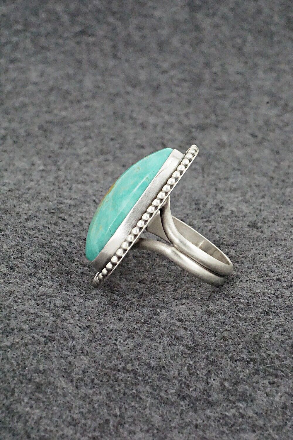 Turquoise & Sterling Silver Ring - Daniel Benally - Size 8 Adj.