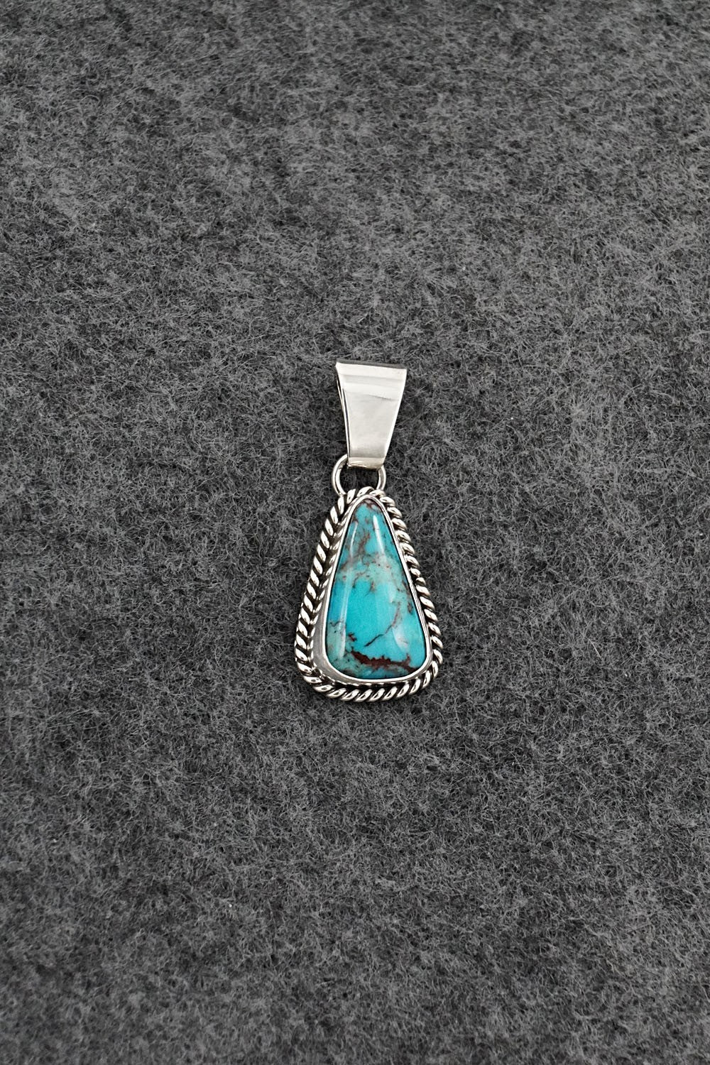 Turquoise & Sterling Silver Pendant - Rena Begay
