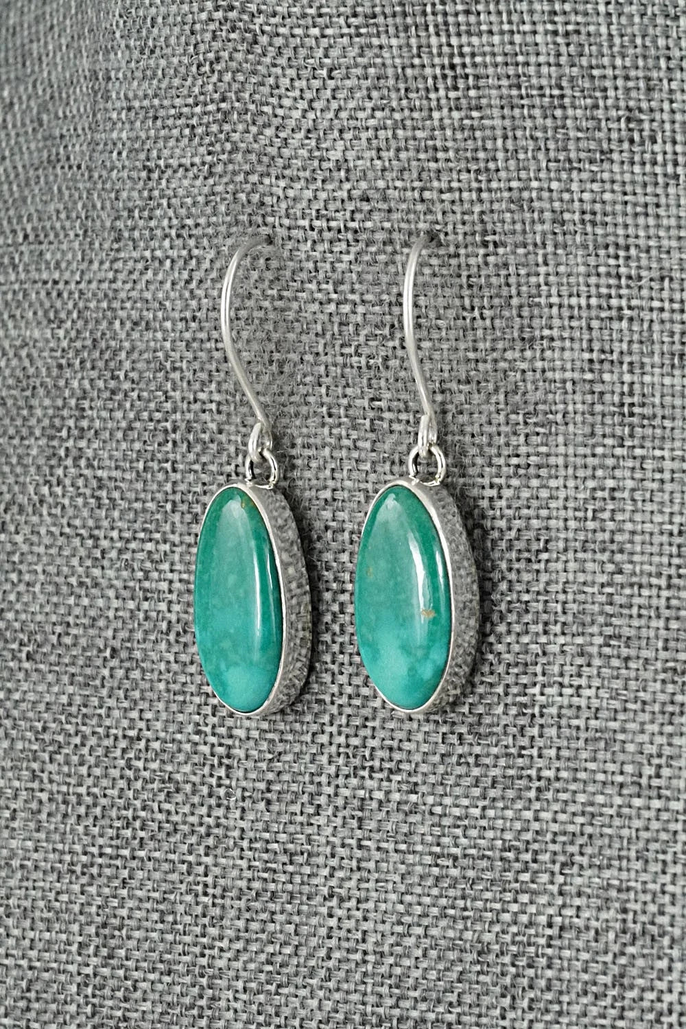 Turquoise & Sterling Silver Earrings - Eugene Gruber