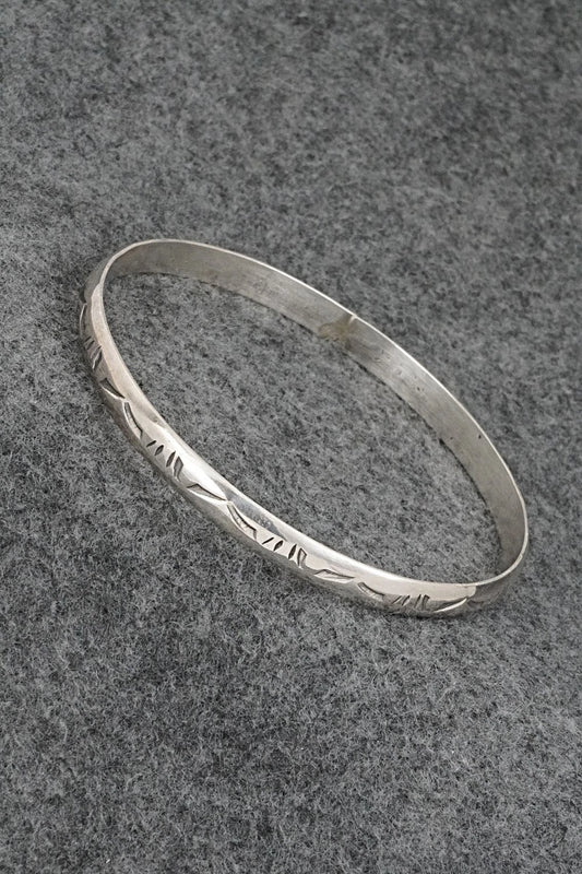 Sterling Silver Bangle Bracelet - Elaine Tahe
