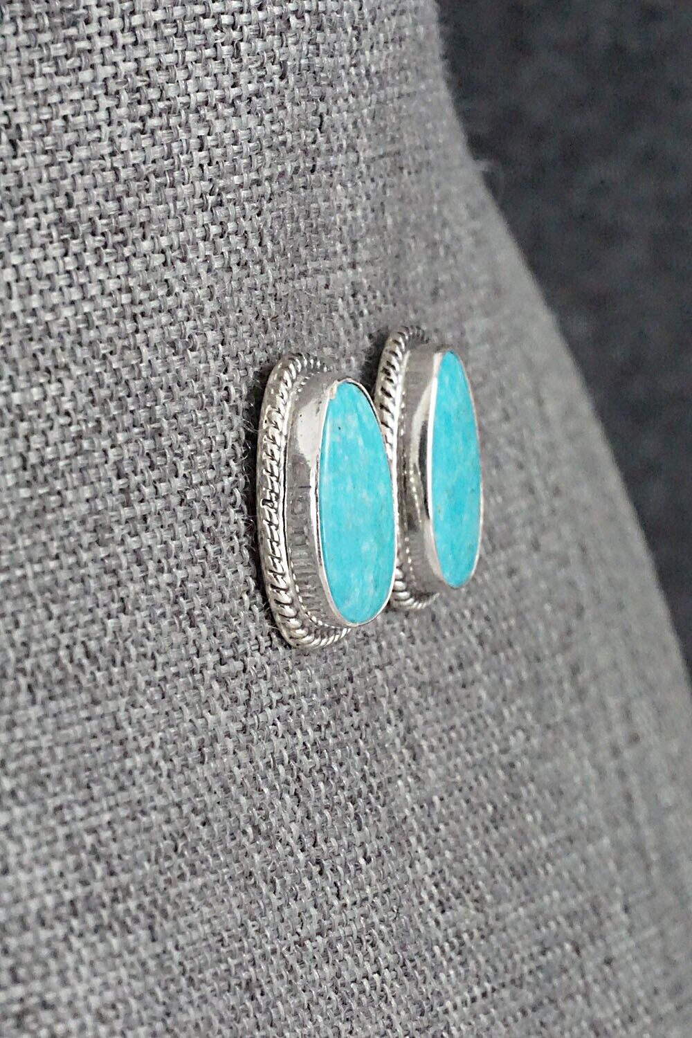 Turquoise & Sterling Silver Earrings - Sharon McCarthy