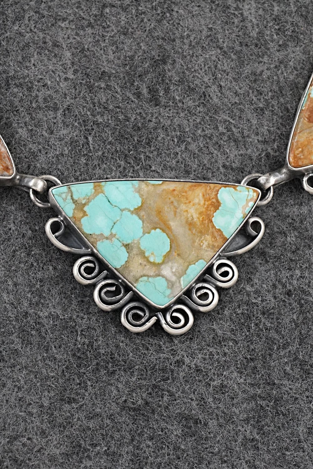 Turquoise & Sterling Silver Necklace and Earrings Set - Paul Livingston