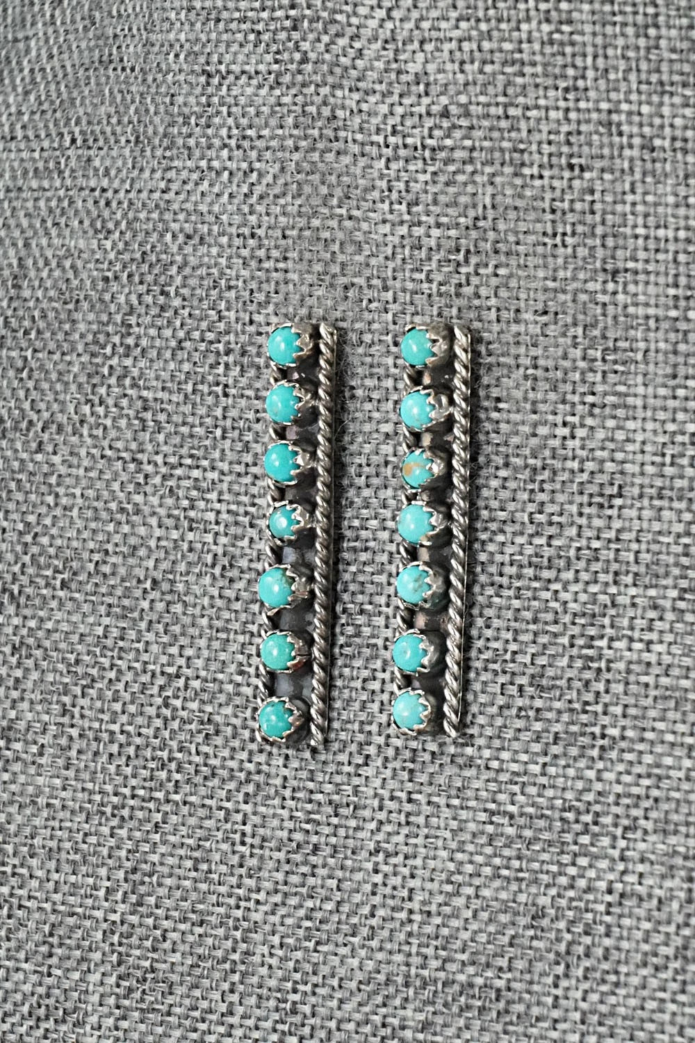 Turquoise & Sterling Silver Earrings - Dominic Duboise