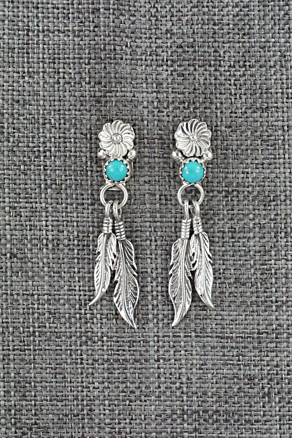 Turquoise & Sterling Silver Earrings - Judy Largo