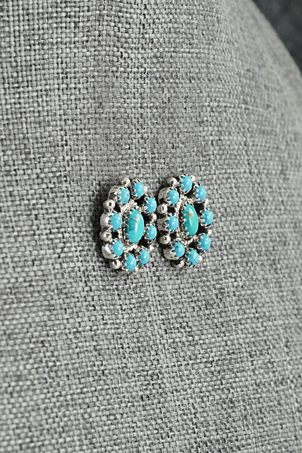 Turquoise & Sterling Silver Squash Blossom Set - Nathaniel Kurley