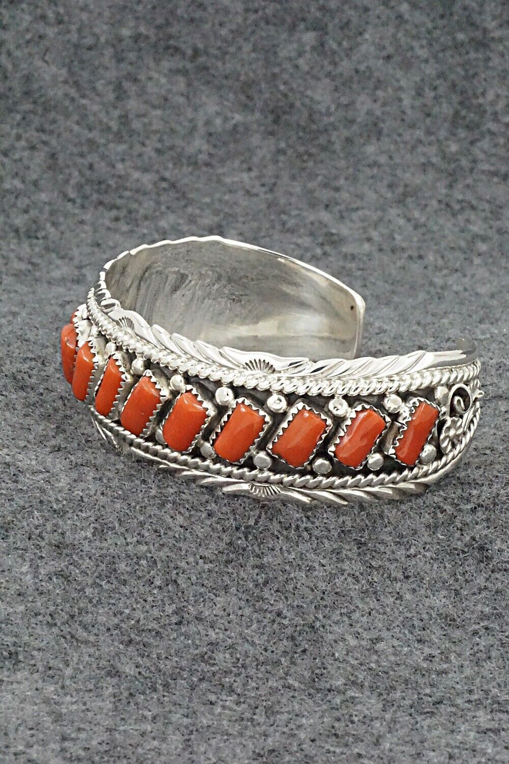 Coral & Sterling Silver Bracelet - Martin Muskett