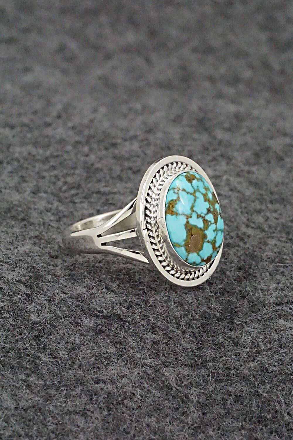 Turquoise & Sterling Silver Ring - Daniel Benally - Size 8