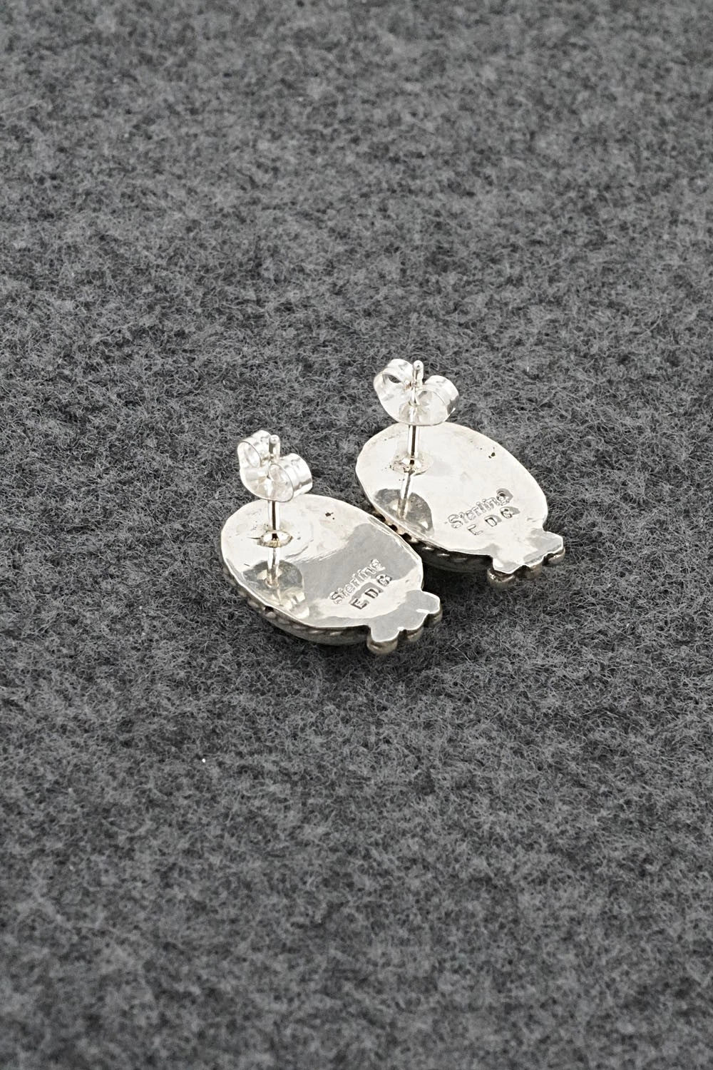 Turquoise & Sterling Silver Earrings - Eugene Gruber