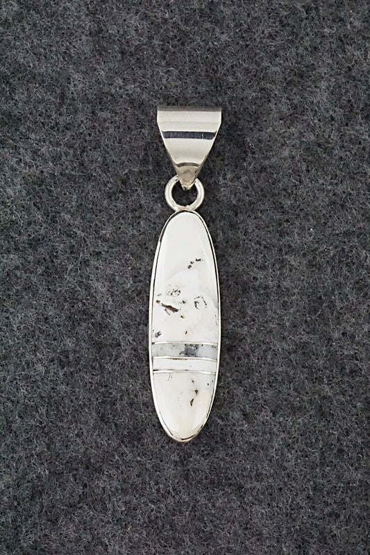 White Buffalo & Sterling Silver Pendant - Harold Smith