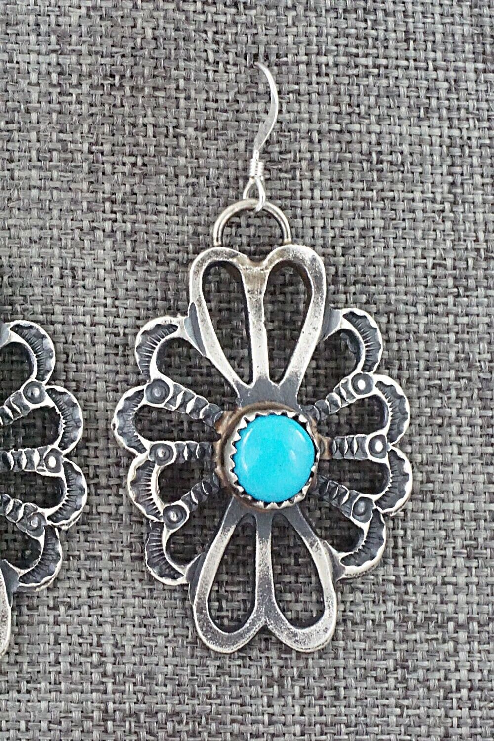 Turquoise & Sterling Silver Earrings - Eva & Linberg Billah