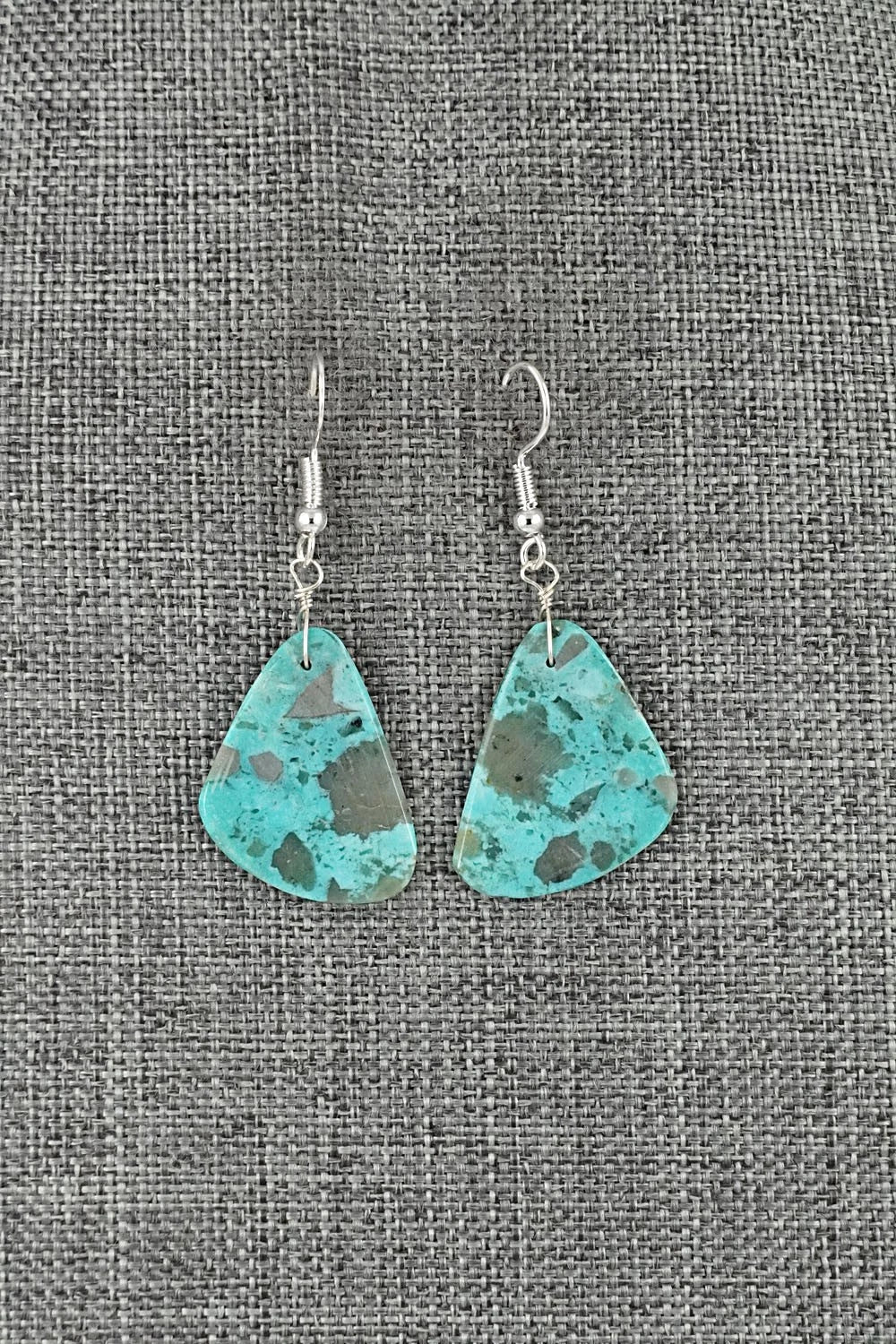 Turquoise & Sterling Silver Earrings - Louise Pete