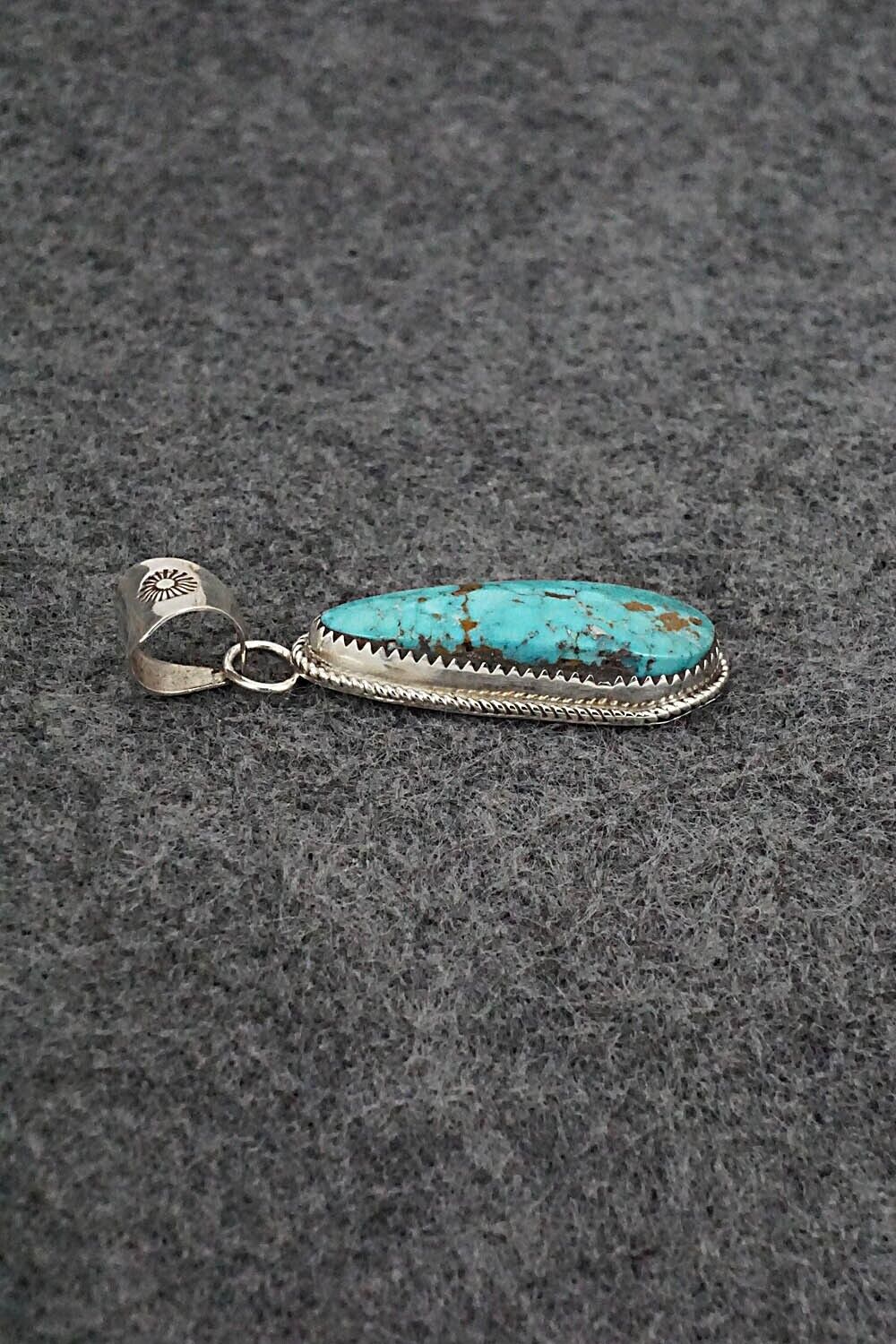 Turquoise & Sterling Silver Pendant - Ernest Hawthorne