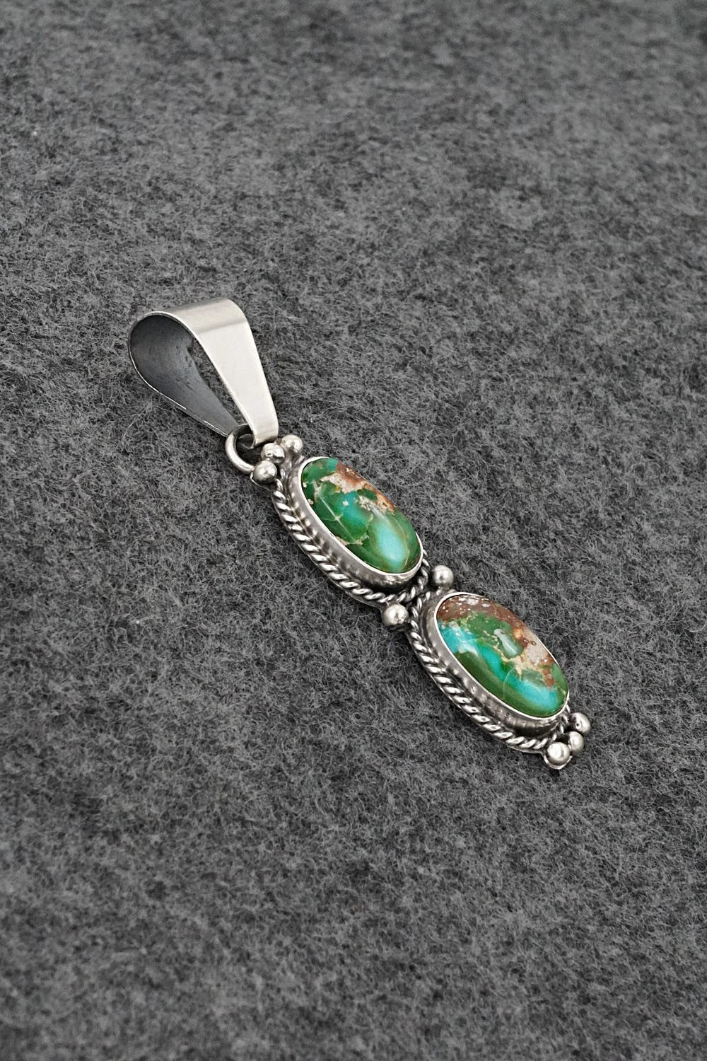 Turquoise & Sterling Silver Pendant - Rena Begay