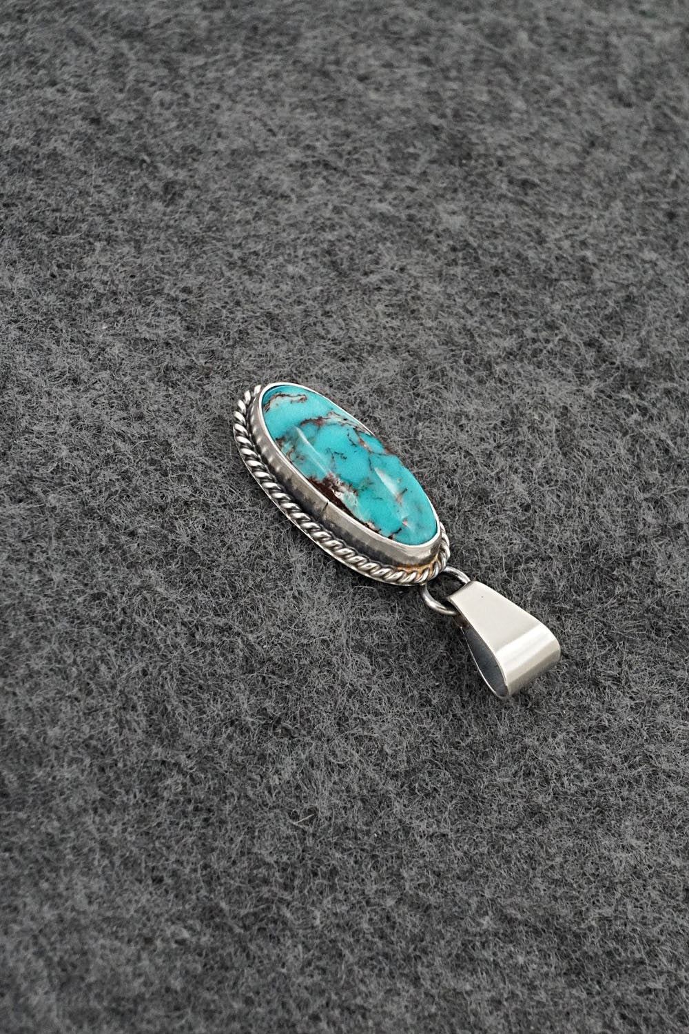 Turquoise & Sterling Silver Pendant - Rena Begay