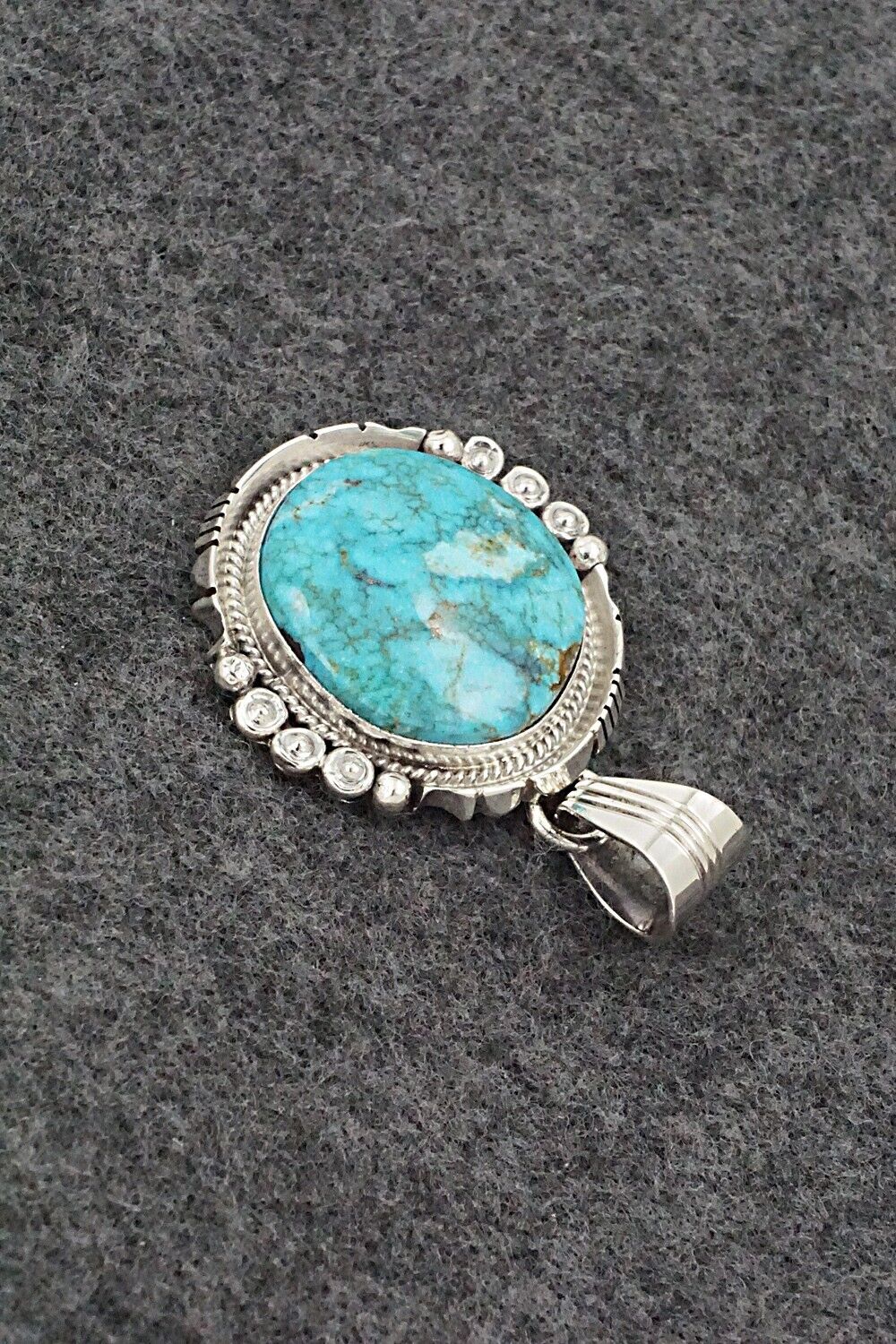 Turquoise & Sterling Silver Pendant - Daniel Benally