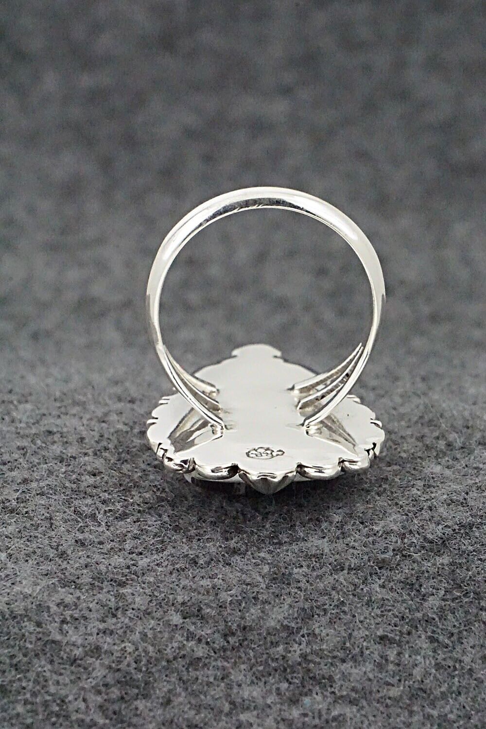 White Buffalo & Sterling Silver Ring - Daniel Benally - Size 9.75