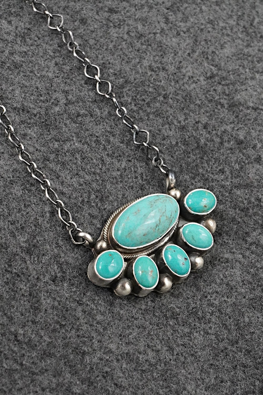 Turquoise & Sterling Silver Necklace - Kathleen Livingston