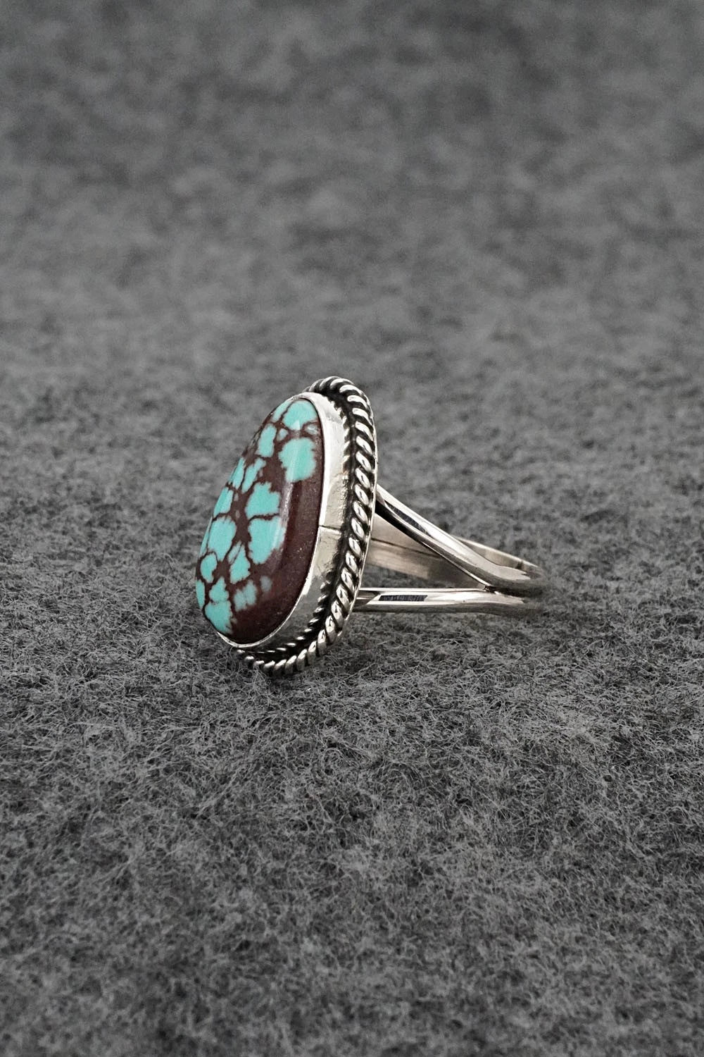 Turquoise & Sterling Silver Ring - Eugene Gruber - Size 6