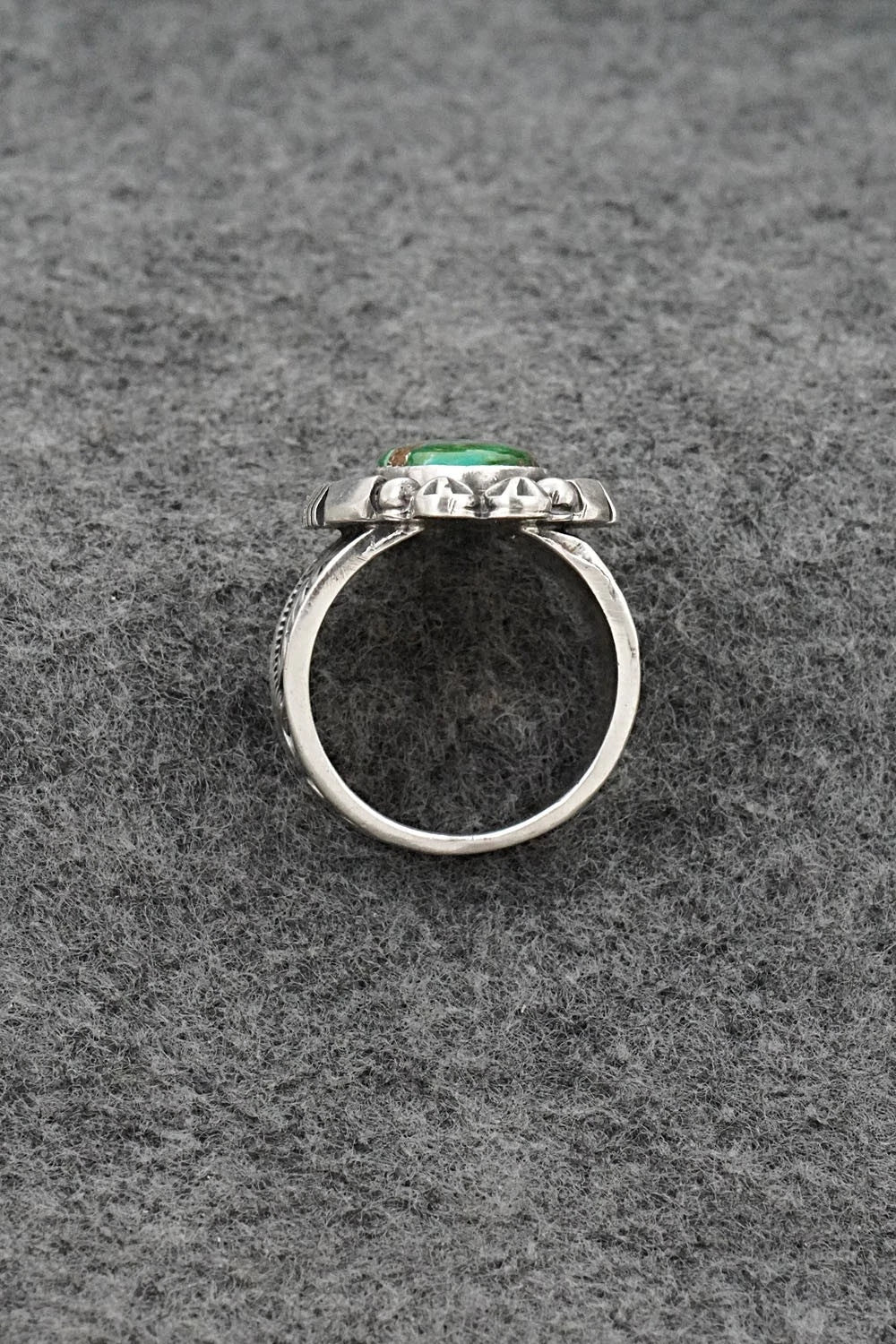 Turquoise & Sterling Silver Ring - Samuel Yellowhair - Size 8