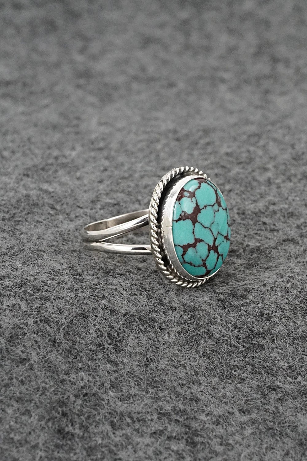 Turquoise & Sterling Silver Ring - Eugene Gruber - Size 8