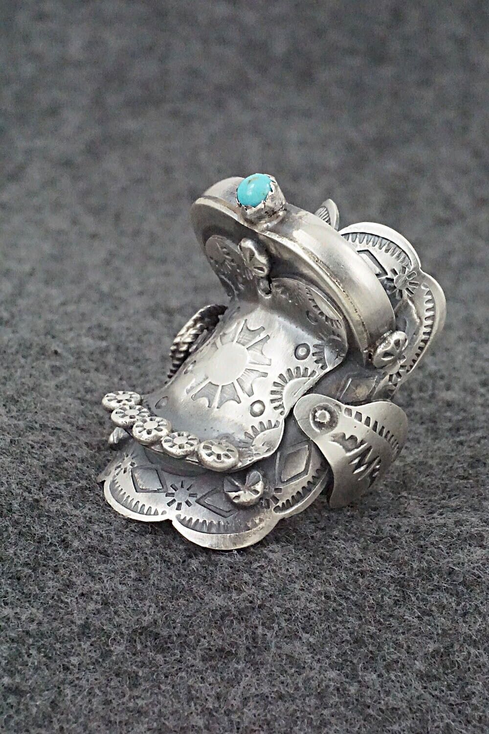 Turquoise & Sterling Silver Ring - Tim Yazzie - Size 9.5