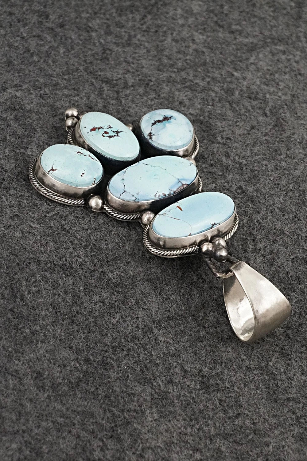 Turquoise & Sterling Silver Pendant and Earrings Set - Darrin Livingston