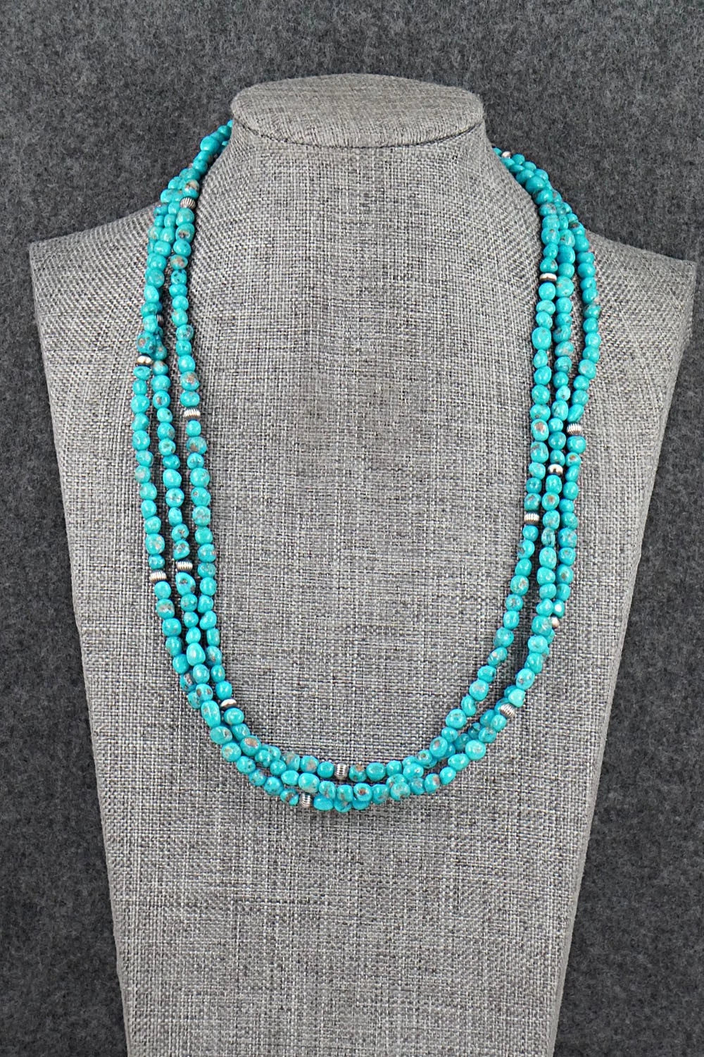 Turquoise & Sterling Silver Necklace - Theresa Skeets