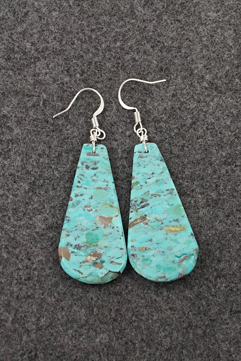 Turquoise & Sterling Silver Earrings - Lupe Lovato