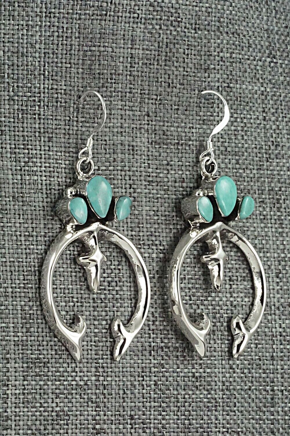 Turquoise & Sterling Silver Earrings - Sarah Yazzie