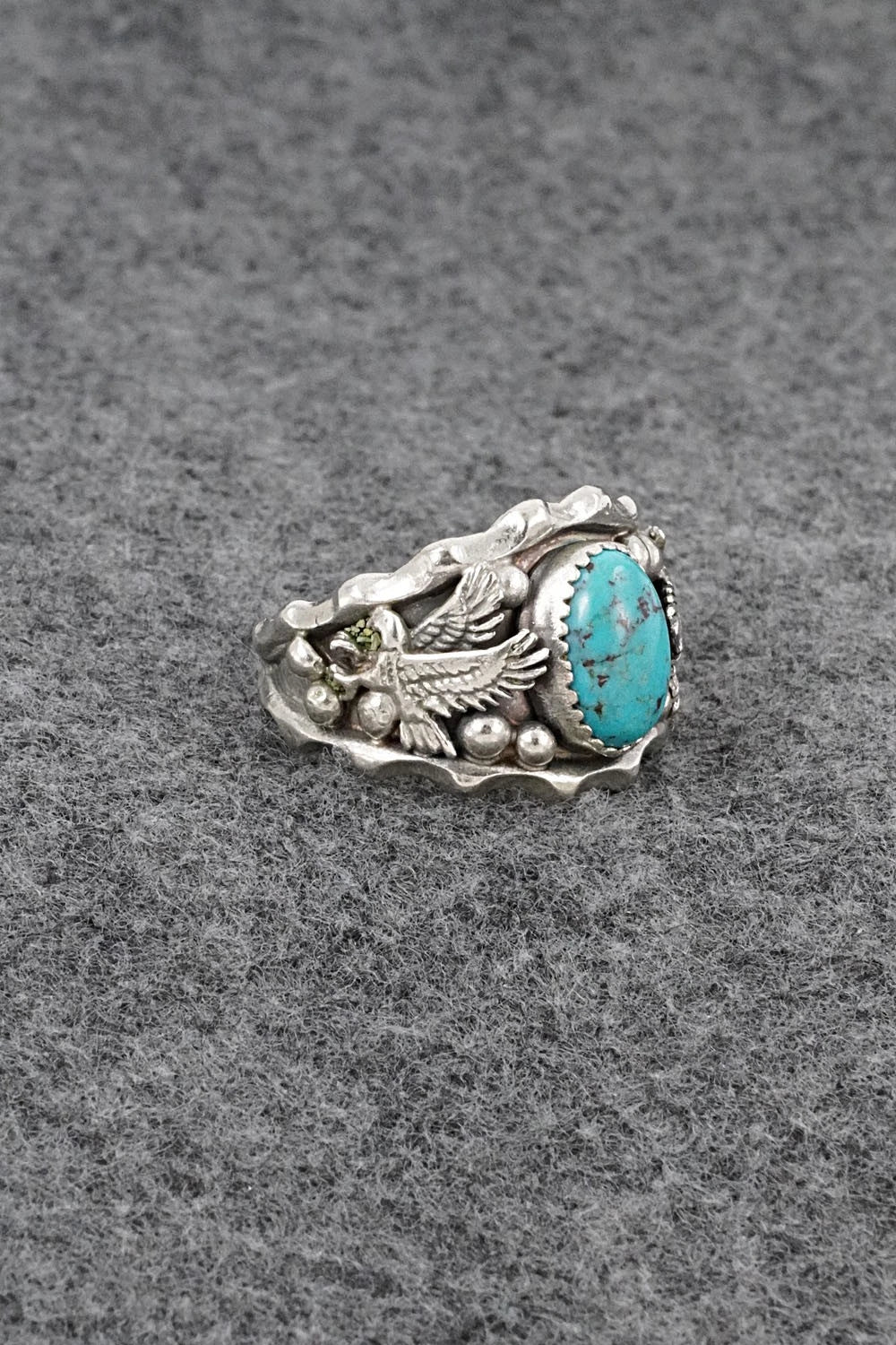 Turquoise & Sterling Silver Ring - Genevieve Francisco - Size 11