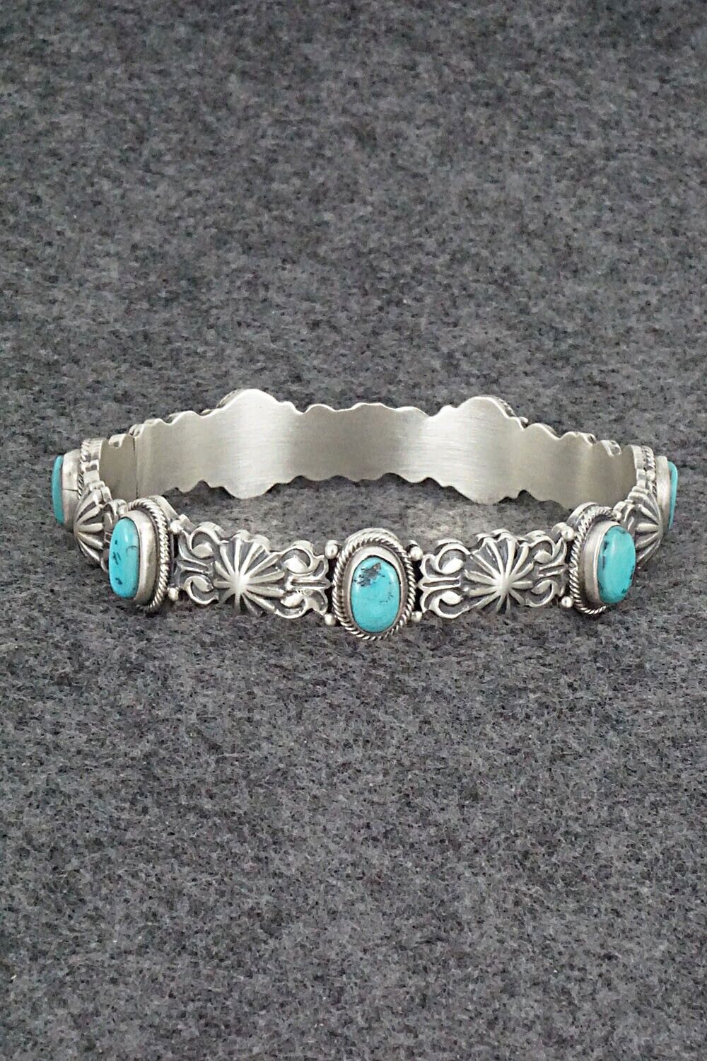 Turquoise & Sterling Silver Bangle Bracelet - Thomas Yazzie