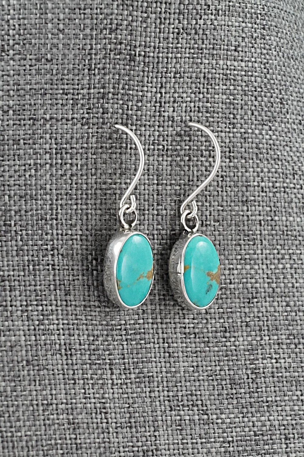 Turquoise & Sterling Silver Earrings - Rosemary Saunders