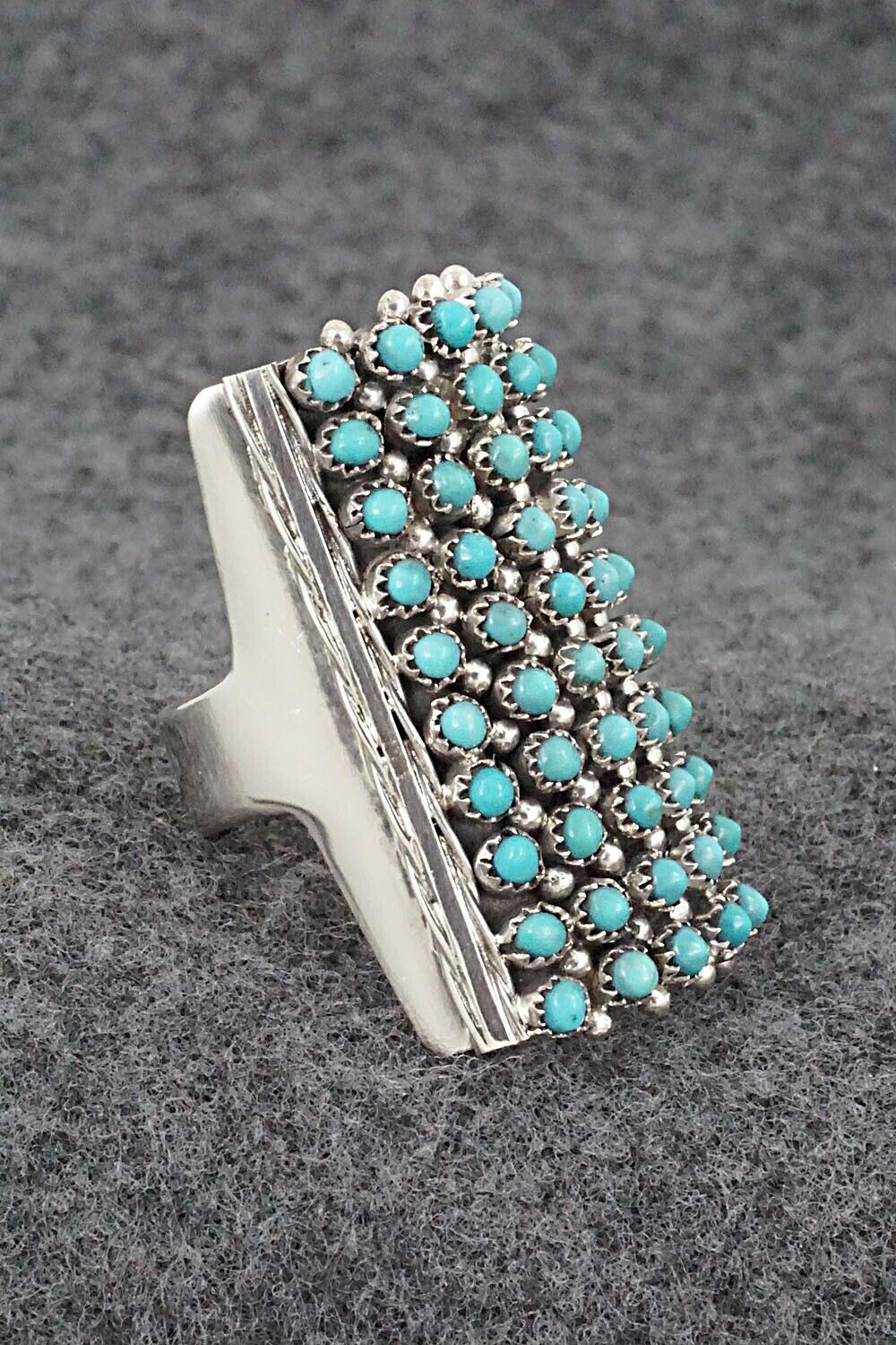 Turquoise & Sterling Silver Ring - Stephen Haloo - Size 9