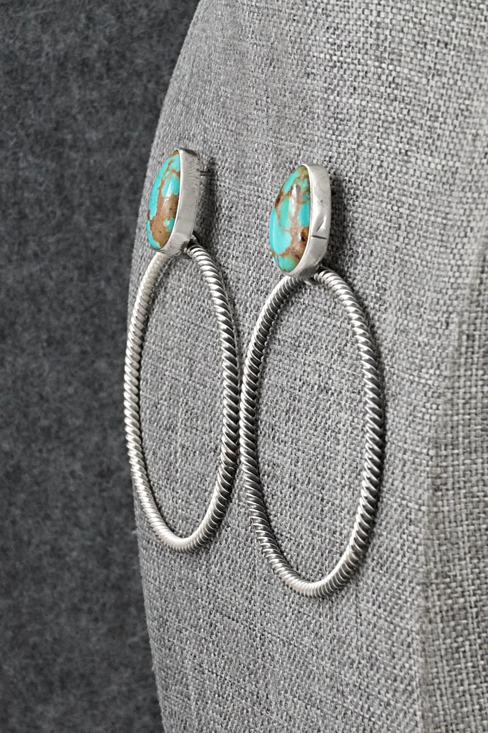 Turquoise & Sterling Silver Earrings - Verley Betone
