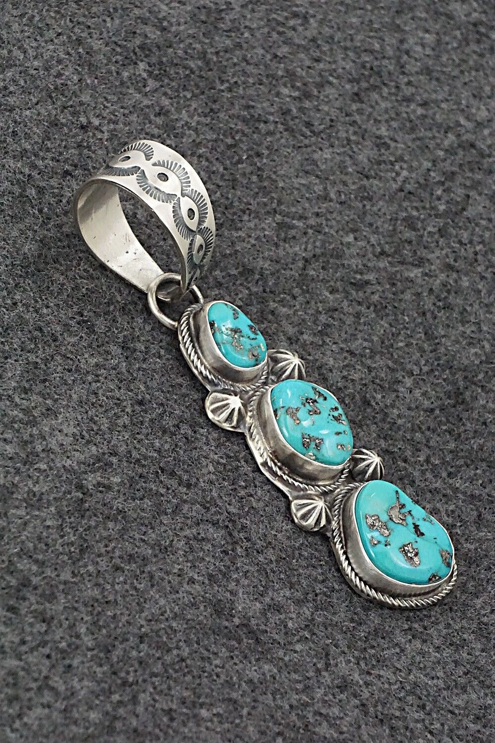 Turquoise & Sterling Silver Pendant - Bob Becenti