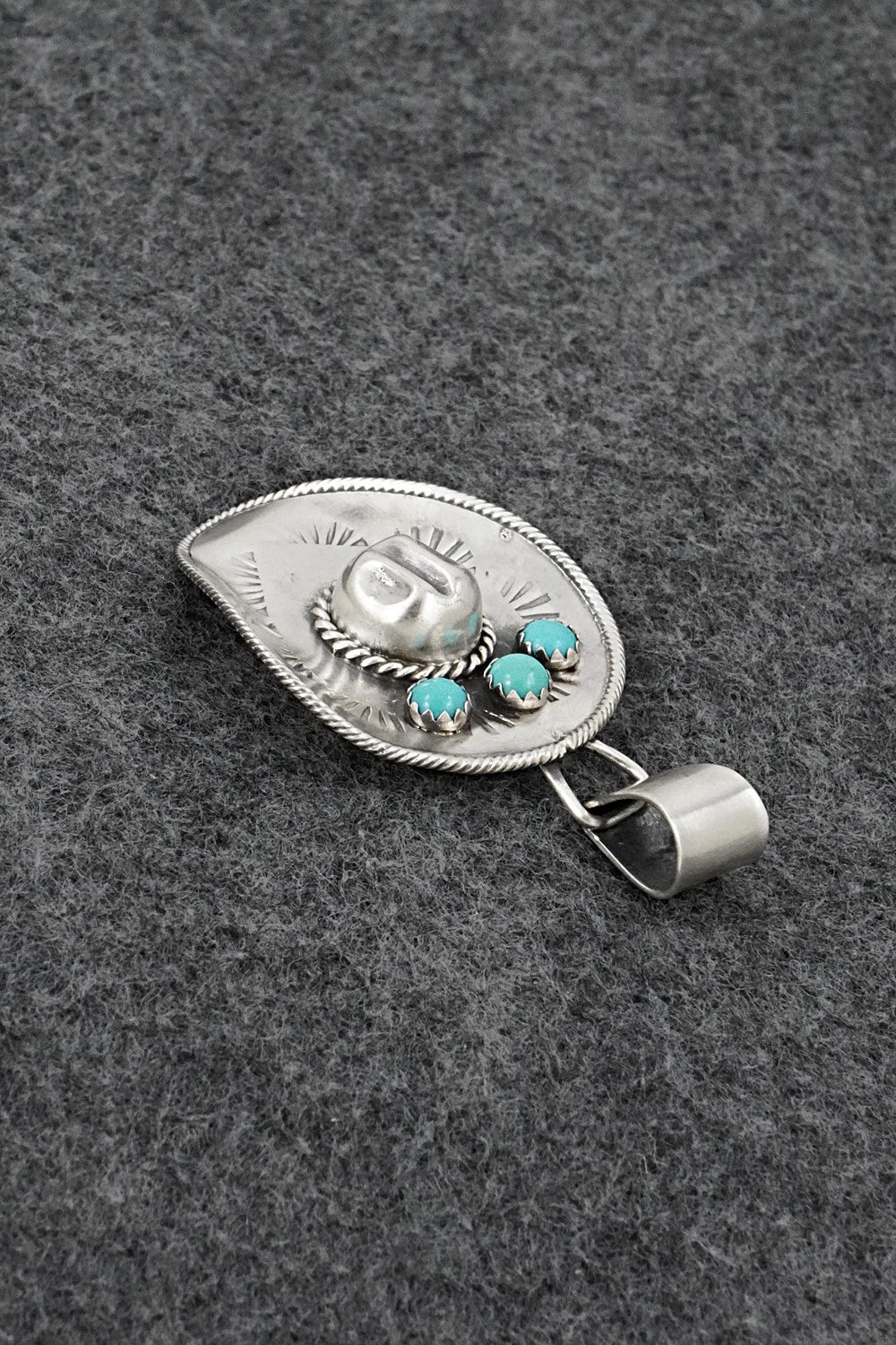 Turquoise & Sterling Silver Pendant - Davey Morgan