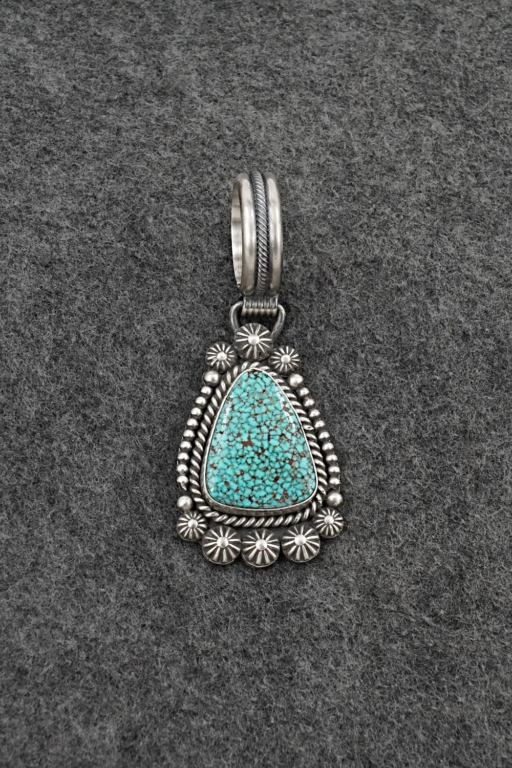 Turquoise & Sterling Silver Pendant - Michael Calladitto
