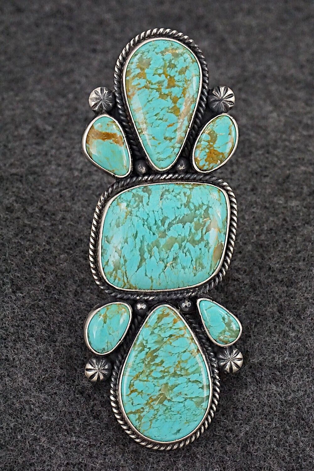 Turquoise & Sterling Silver Ring - Annie Hoskie - 7.5