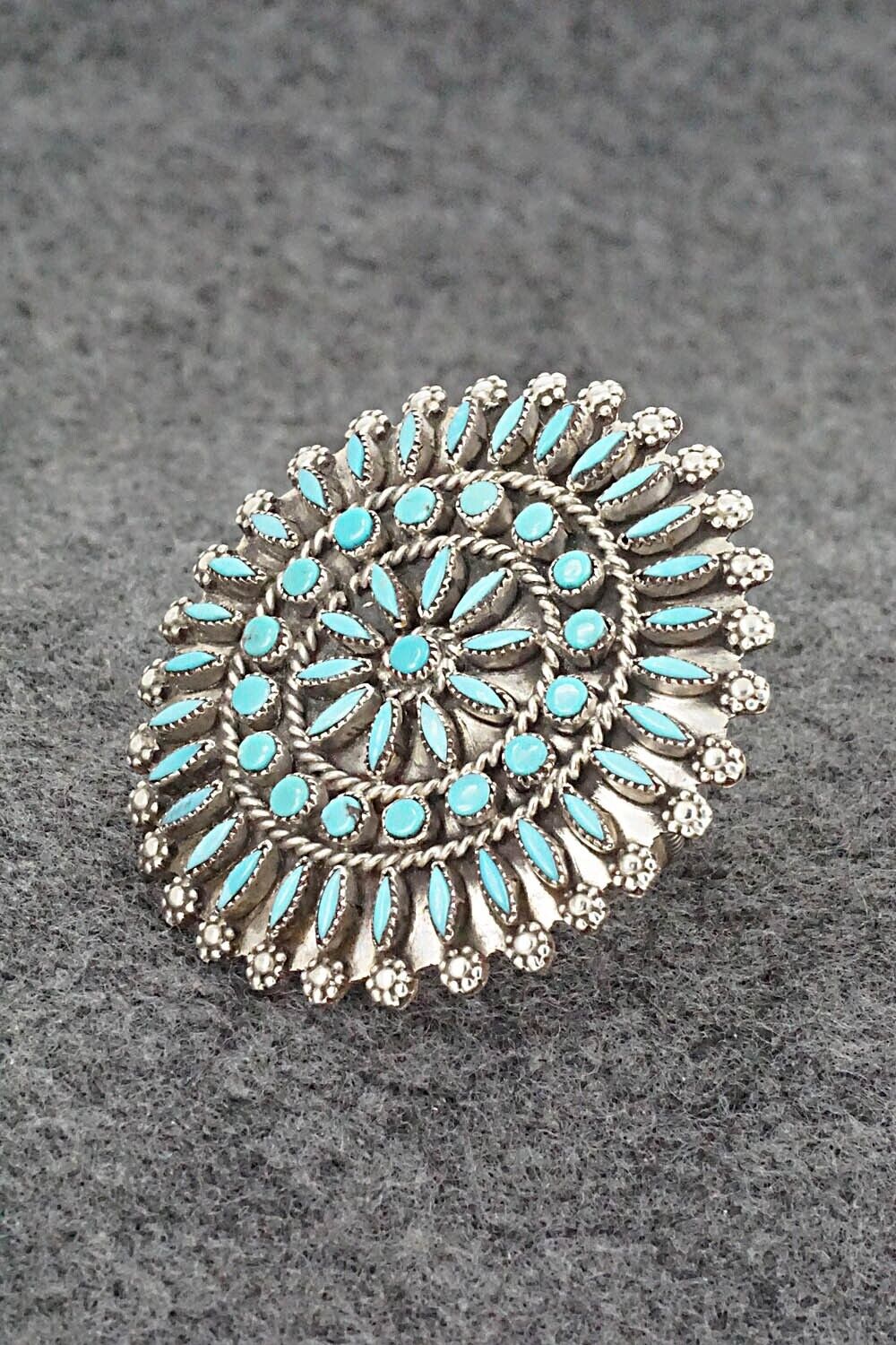 Turquoise & Sterling Silver Ring - Merlinda Chavez - Size 10