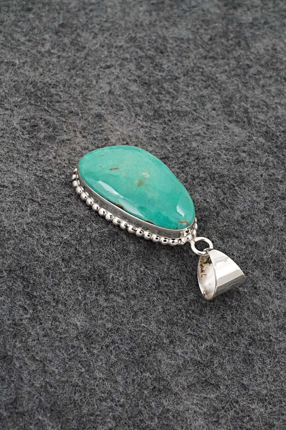 Turquoise & Sterling Silver Pendant - Larry Castillo