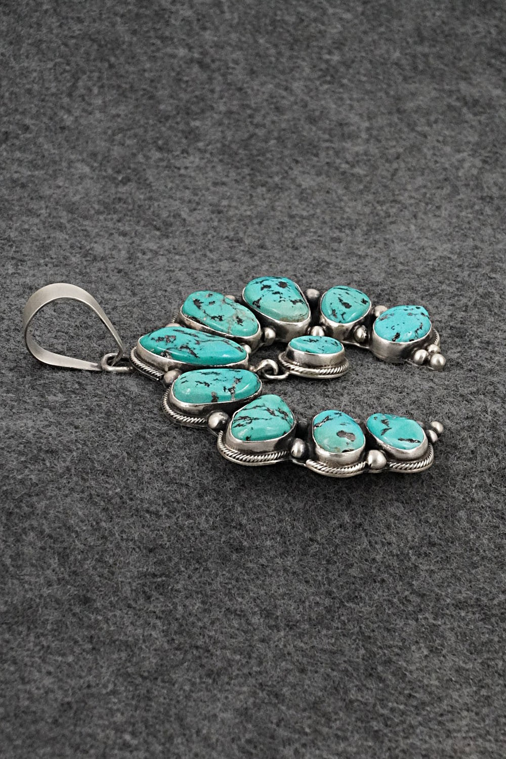 Turquoise & Sterling Silver Pendant - Kathleen Livingston