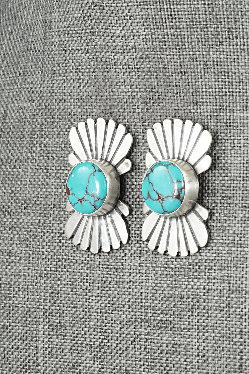 Turquoise & Sterling Silver Earrings - Mark Yazzie