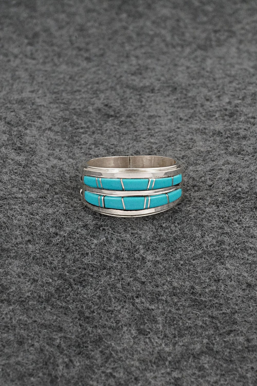 Turquoise & Sterling Silver Ring - Wilbert Muskett Jr. - Size 9.5