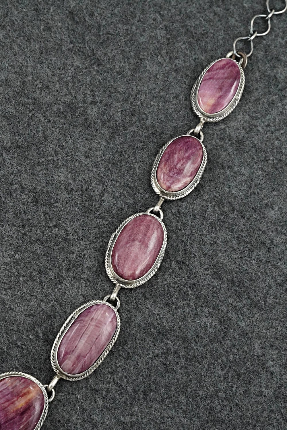 Spiny Oyster & Sterling Silver Necklace and Earrings Set - Paul Livingston