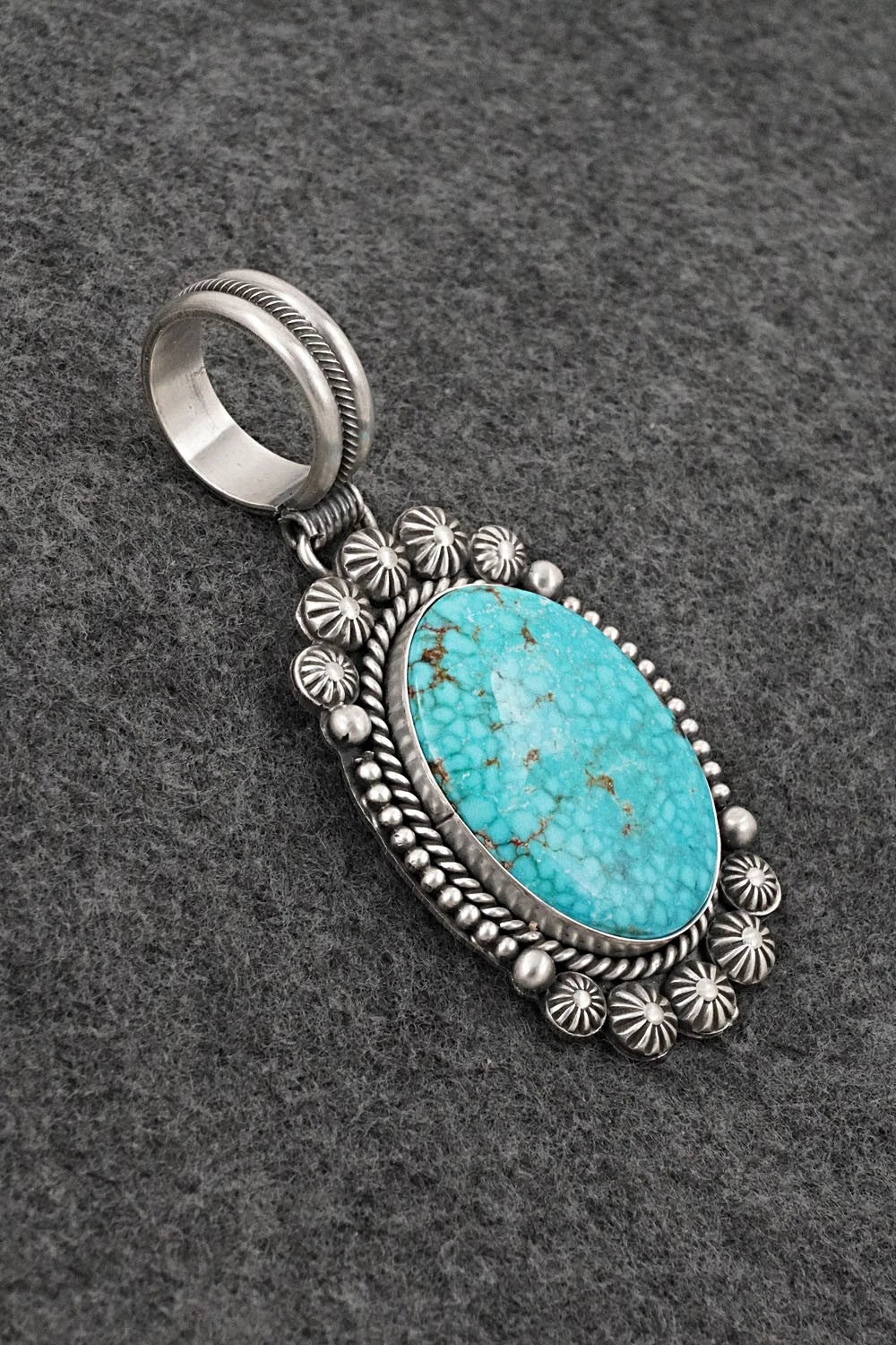 Turquoise & Sterling Silver Pendant - Michael Calladitto