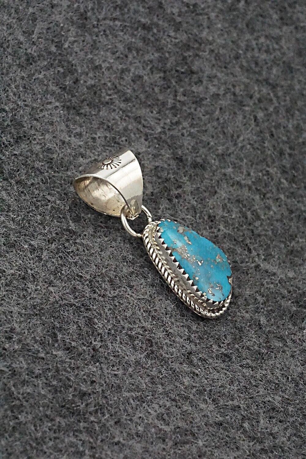 Turquoise & Sterling Silver Pendant - Ernest Hawthorne