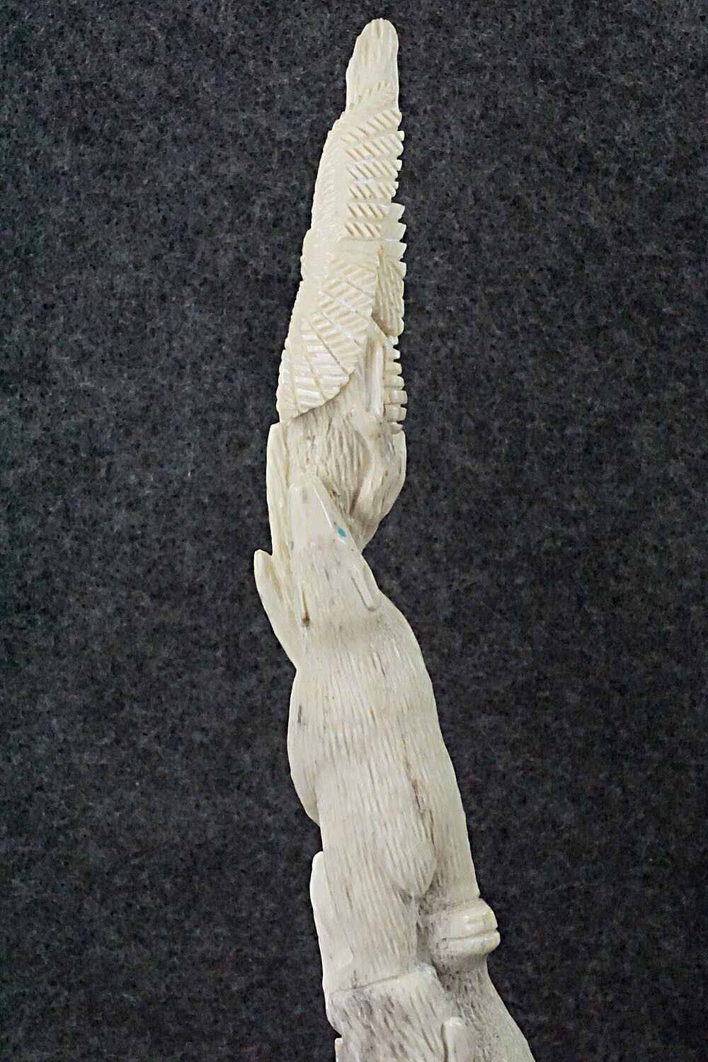 Bears & Owls Zuni Fetish Carving - Destry Siutza