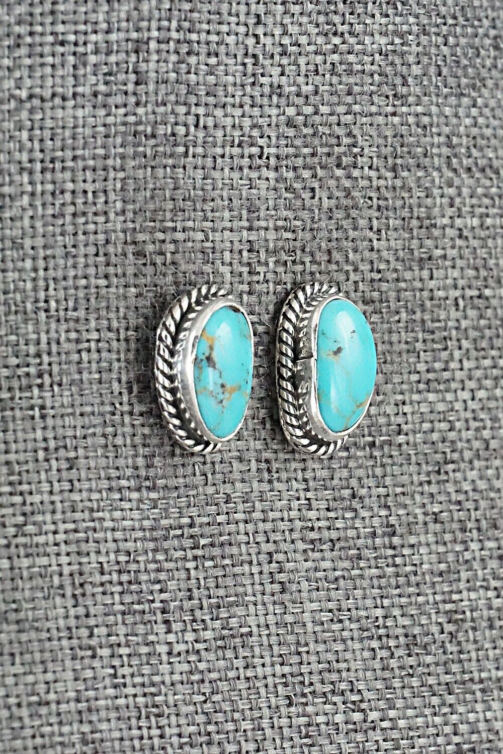 Turquoise & Sterling Silver Earrings - Marco Begaye